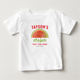 Camiseta De Bebé Uno en un Melón Cumpleaños 1 - Sandía Adorable