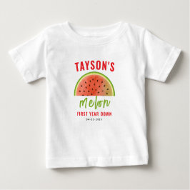 Camiseta De Bebé Uno en un Melón Cumpleaños 1 - Sandía Linda