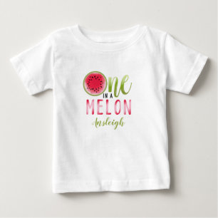 Camiseta De Bebé Uno En Un Melón De Melón Primer Cumpleaños