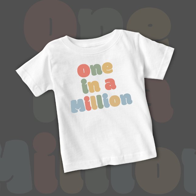 Camiseta De Bebé Uno en un millón - Camiseta bebé | DP7Art (birthday gift, unique t shirt, for kids, imperials, colorful, white t shirt, unique gift, million. )