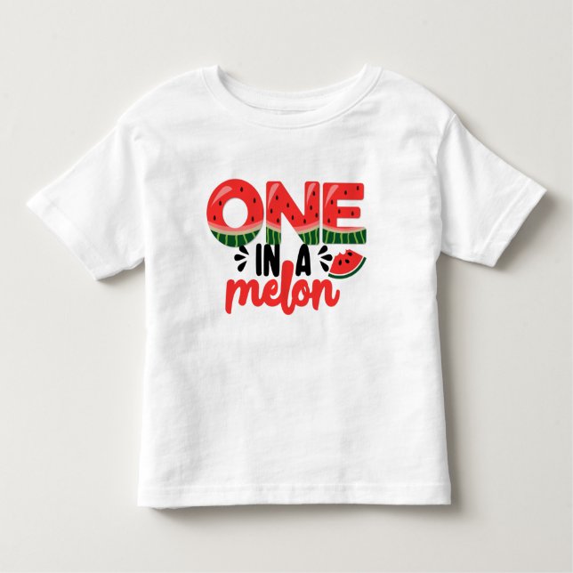Camiseta De Bebé Uno en una sandía melón de melón (Anverso)