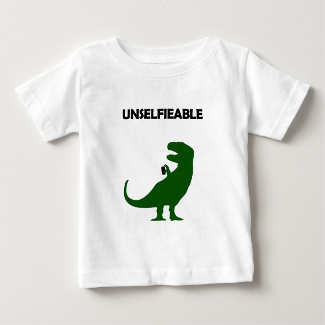 Camiseta De Bebé Unselfieable T-Rex (Anverso)