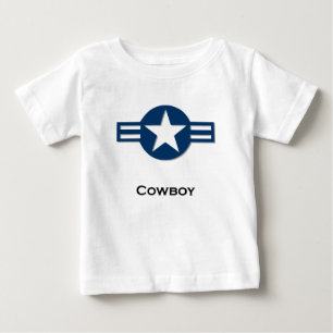 Camiseta De Bebé USA Cowboy azul