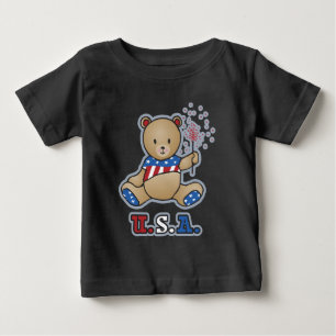 Camiseta De Bebé USA Teddy Bear Infants & Toddler T-shirts