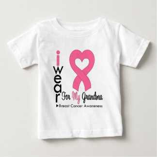 Camiseta De Bebé Uso Cinta Rosa Para El Cáncer De Mama De Mi Abuela