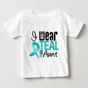 Camiseta De Bebé Uso Cinta Verde azulada Para Mi Tía