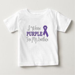 Camiseta De Bebé Uso Púrpura Para Mi Hermano (Cinta Púrpura)