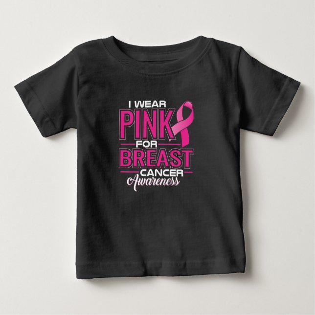 Camiseta De Bebé Uso Rosa Para Concienciar Sobre El Cáncer De Mama (Anverso)