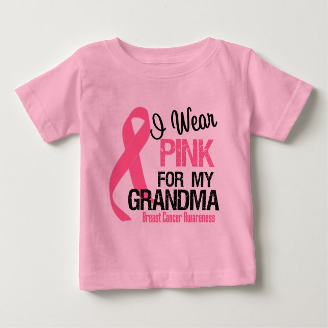 Camiseta De Bebé Uso Rosa Para Mi Abuela (Anverso)