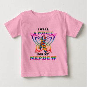 Camiseta De Bebé Uso un rompecabezas para mi sobrino