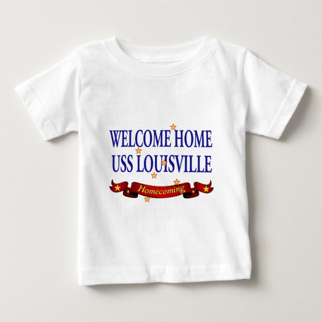 Camiseta De Bebé USS casero agradable Louisville (Anverso)