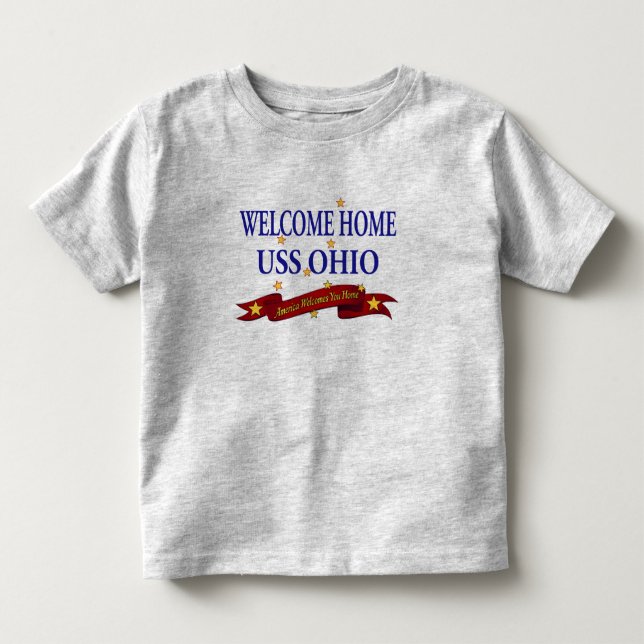 Camiseta De Bebé USS casero agradable Ohio (Anverso)