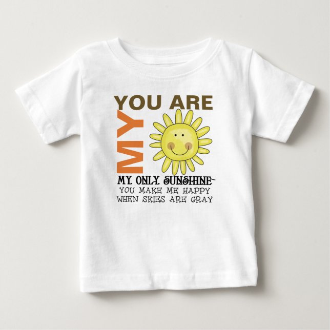 Camiseta De Bebé Usted es mi sol (Anverso)
