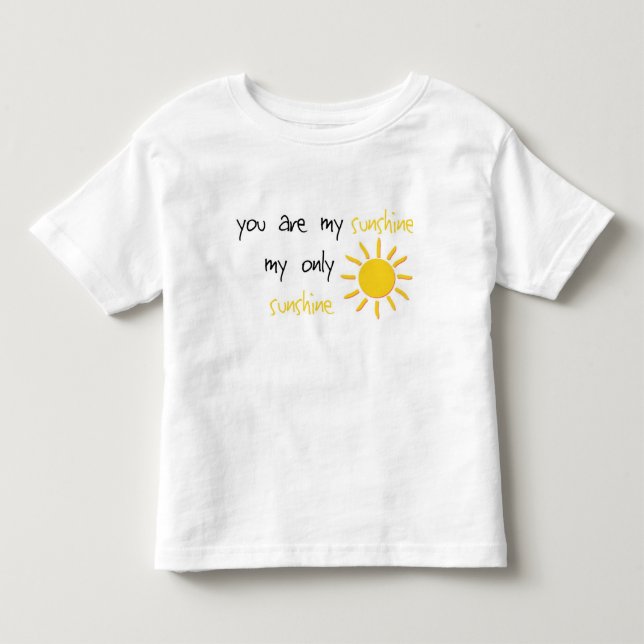 Camiseta De Bebé Usted es mi sol (Anverso)