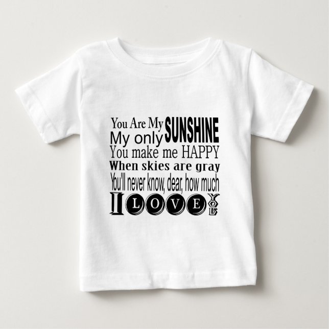 Camiseta De Bebé Usted es mi sol mi solamente sol (Anverso)