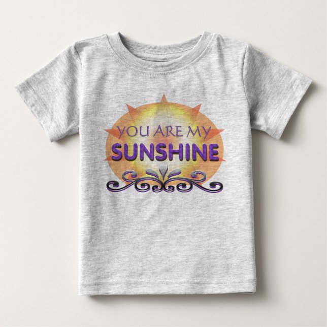 Camiseta De Bebé Usted es mi sol para el bebé (Anverso)