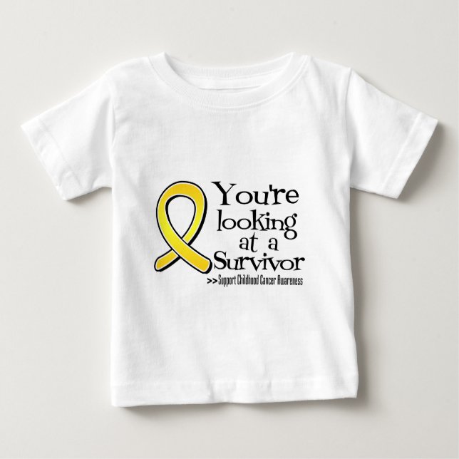 Camiseta De Bebé Usted está mirando a un superviviente del cáncer (Anverso)