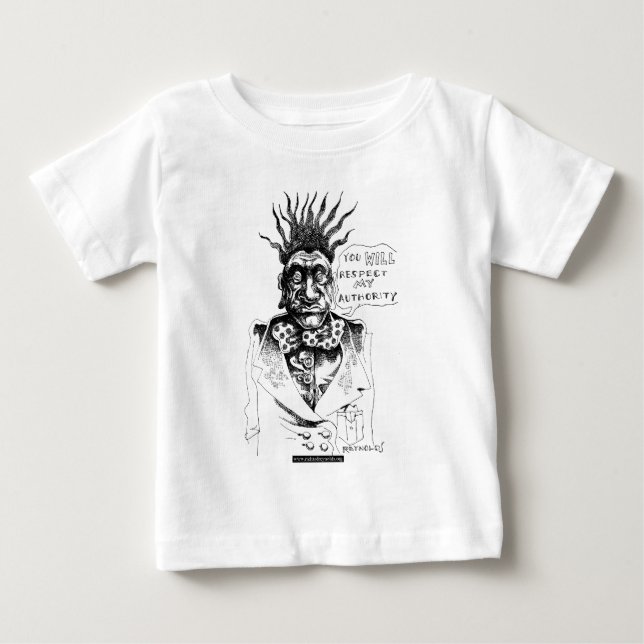 Camiseta De Bebé Usted respetará mi autoridad (Anverso)