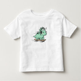 Camiseta De Bebé ute Triceratops Roller Skating for Kids