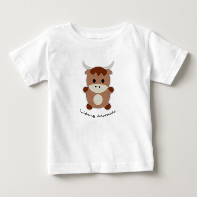 Camiseta De Bebé Vaca absolutamente adorable (Anverso)