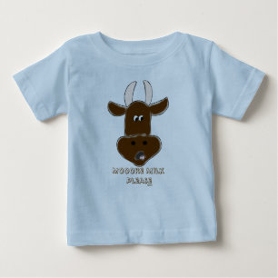 Camiseta De Bebé Vaca animada con gráficos