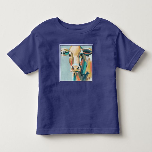 Camiseta De Bebé Vaca colorida (Anverso)