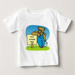 Camiseta De Bebé Vaca con signo