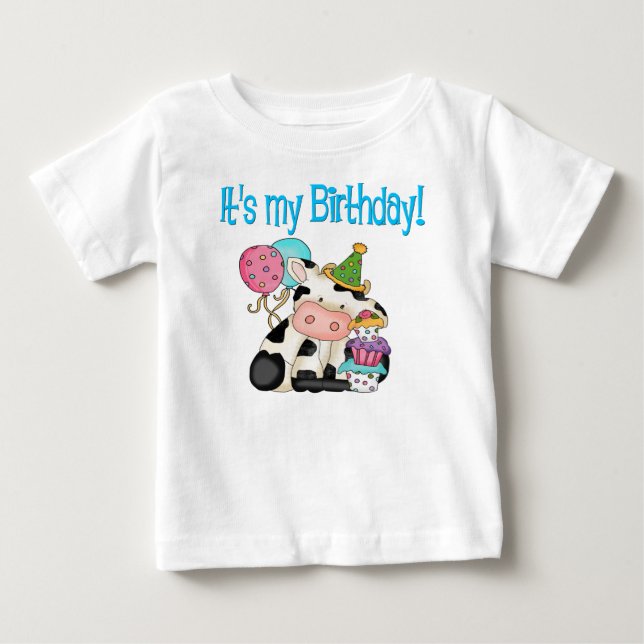 Camiseta De Bebé Vaca de cumpleaños (Anverso)
