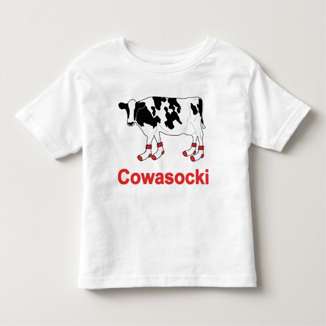 Camiseta De Bebé Vaca de leche en calcetines - vaca de Cowasocki un (Anverso)