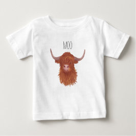 Camiseta De Bebé Vaca de Moo Highland