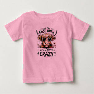 Camiseta De Bebé Vaca Divertida Vibraciones Locos Buenos