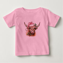 Camiseta De Bebé vaca hilandera navidad