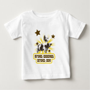 Camiseta De Bebé Vaca marrón de pollo pardo 2