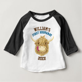 Camiseta De Bebé Vaca personalizada primer Hogmanay de la montaña