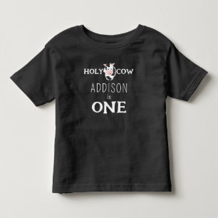 Camiseta De Bebé Vaca Sagrada Cumpleaños 1 Granjero Animal
