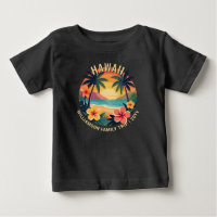 Vacación familiar personalizada retro Hawaii tropi