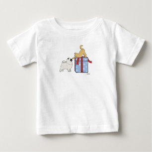Camiseta De Bebé Vacaciones de curas de Keeshond y Navidades gatito