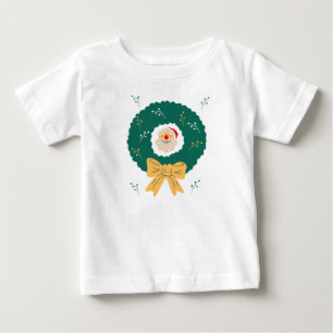 Camiseta De Bebé Vacaciones de la guirnalda de Santa Bebé