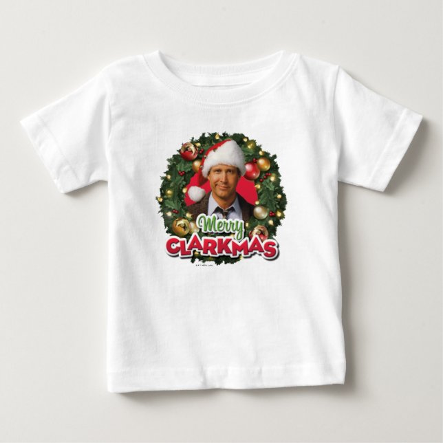 Camiseta De Bebé Vacaciones de navidades | Merry Clarkmas (Anverso)