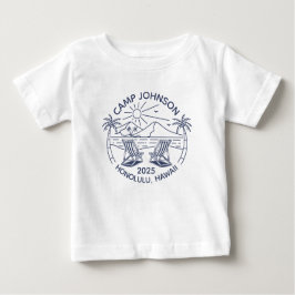 Camiseta De Bebé Vacaciones de playa personalizadas para familias, 
