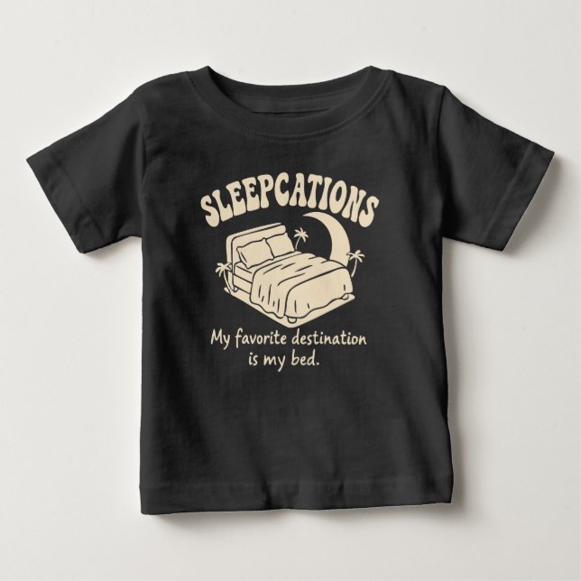 Camiseta De Bebé Vacaciones de sueño (Anverso)