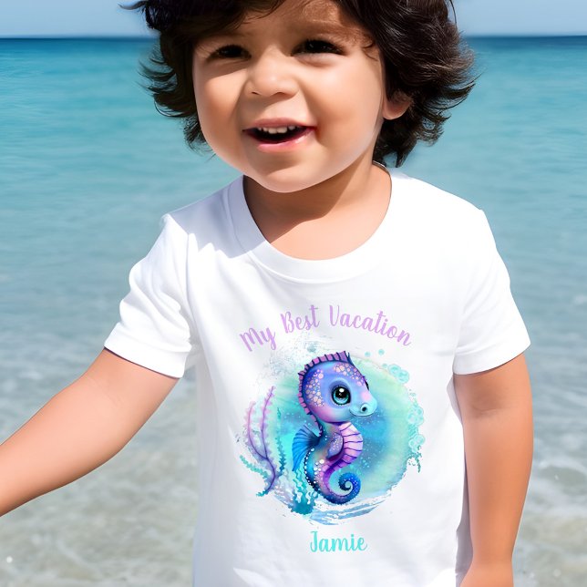 Camiseta De Bebé Vacaciones de verano de caballito de mar personali (Subido por el creador)