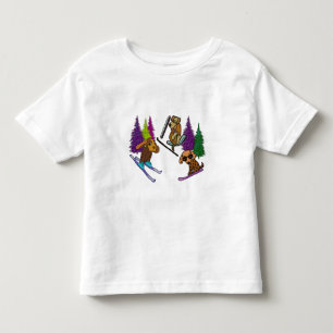 Camiseta De Bebé Vacaciones del esquí del perrito
