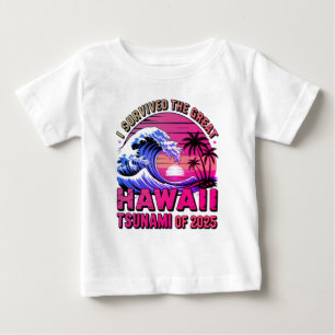 Camiseta De Bebé Vacaciones en Hawái divertidas sobreviví al tsunam