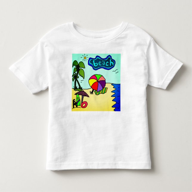 Camiseta De Bebé vacaciones en la playa (Anverso)