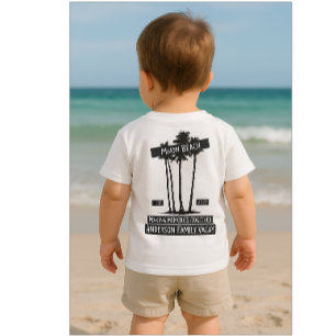Camiseta De Bebé Vacaciones familiares a juego en Cute Miami Beach