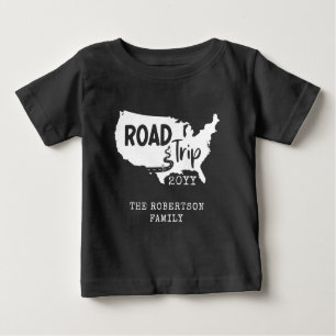 Camiseta De Bebé Vacaciones familiares de personalizados Mapa de