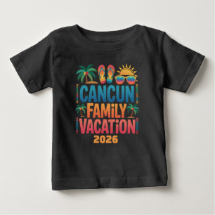 Camiseta De Bebé Vacaciones familiares en Cancun, México, viaje a l