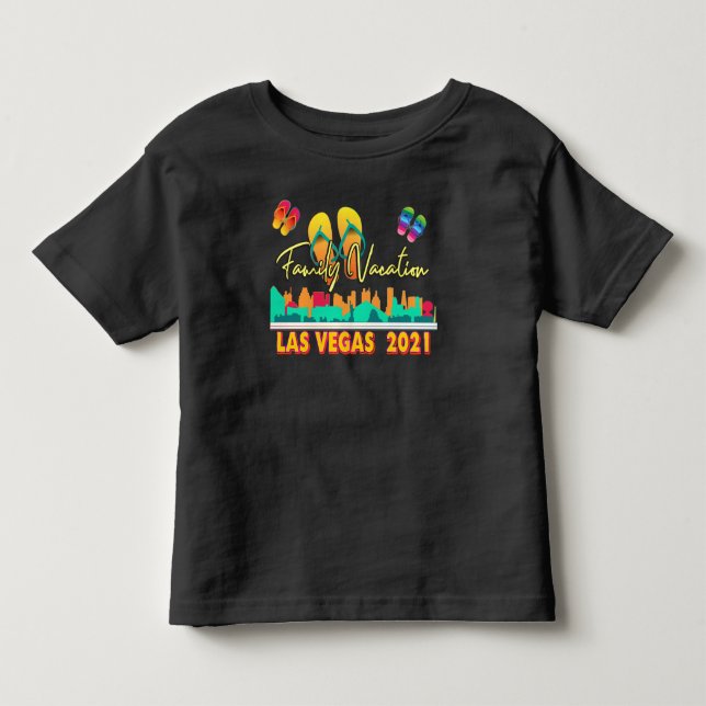 Camiseta De Bebé Vacaciones familiares en Las Vegas 2021 Temporada  (Anverso)