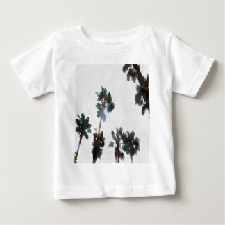 Camiseta De Bebé Vacaciones Palmas Tropicales Acuarela Artística